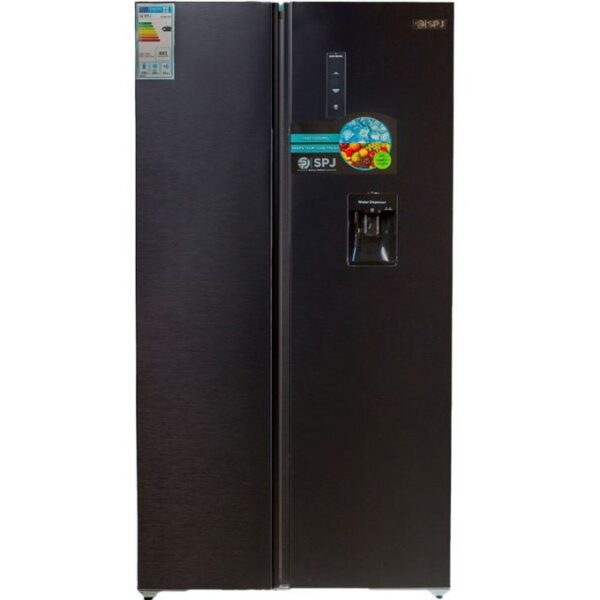 SPJ 719 Litres Side By Side Elegant French Door Refrigerator With Water Dispenser - Inox