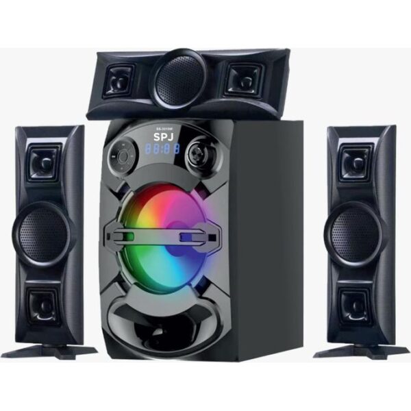 SPJ 3.1 Channel Home Audio System / Sub Woofer- Black. (2YRs WRTY)