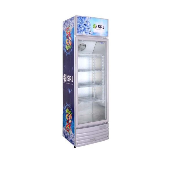 SPJ 300L Beverage Cooler Chiller Showcase Freezer/Refrigerator- White..