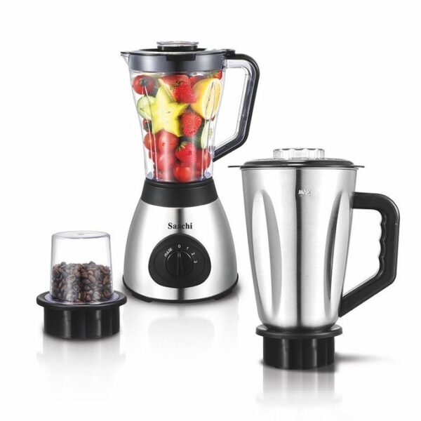 Saachi 3 in1 Blender/Grinder NL-BL-4410-BK - Silver/Black