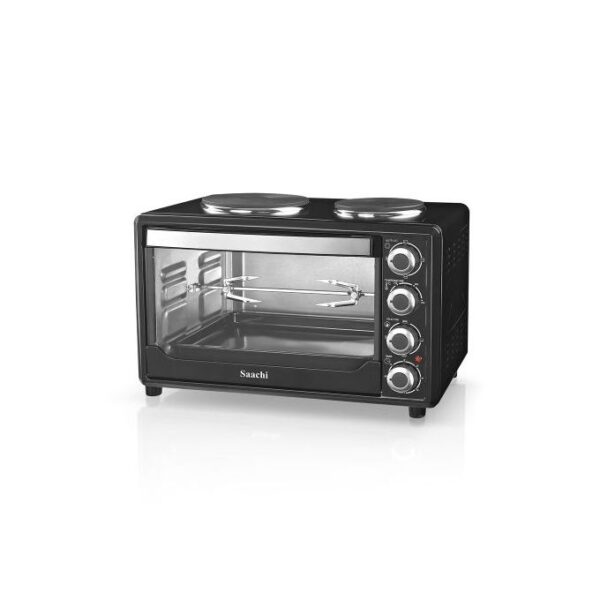 Saachi 30 Liters Electric Oven Double Hot Plate Rotisserie - Black(1 YR WRTY)
