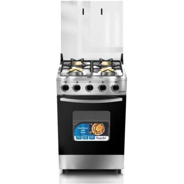 Saachi Full Gas Cooker NL-6361HP (50x50cm), Gas Oven & Grill, 4 Gas Burners, Rotisserie, Glass Top