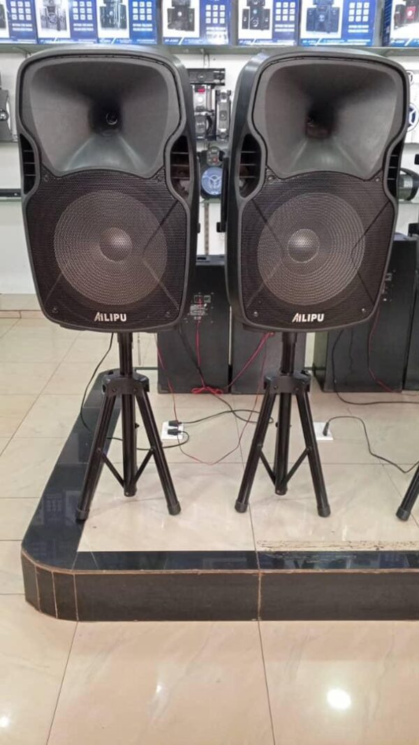 Alipu Dual High-Power Speaker System with Adjustable Stands – Premium Sound for Events