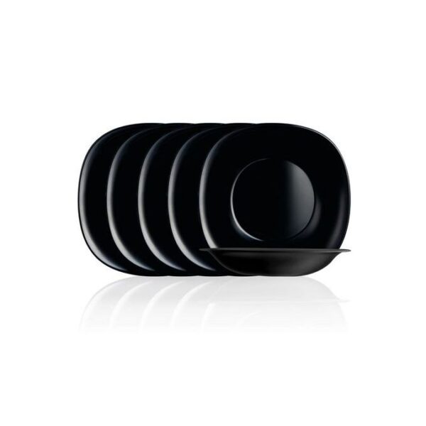 Luminarc 6 Pieces Of Luminarc Deep Soup Plates Bowls,Black.