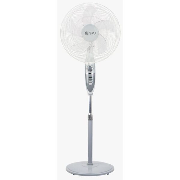 SPJ 16 Inch Oscillating & Adjustable Electric Pedestal / Stand Fan - White